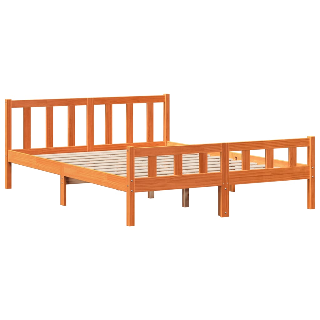 Krevet s regalom za knjige bez madraca 160x200 cm masivno drvo