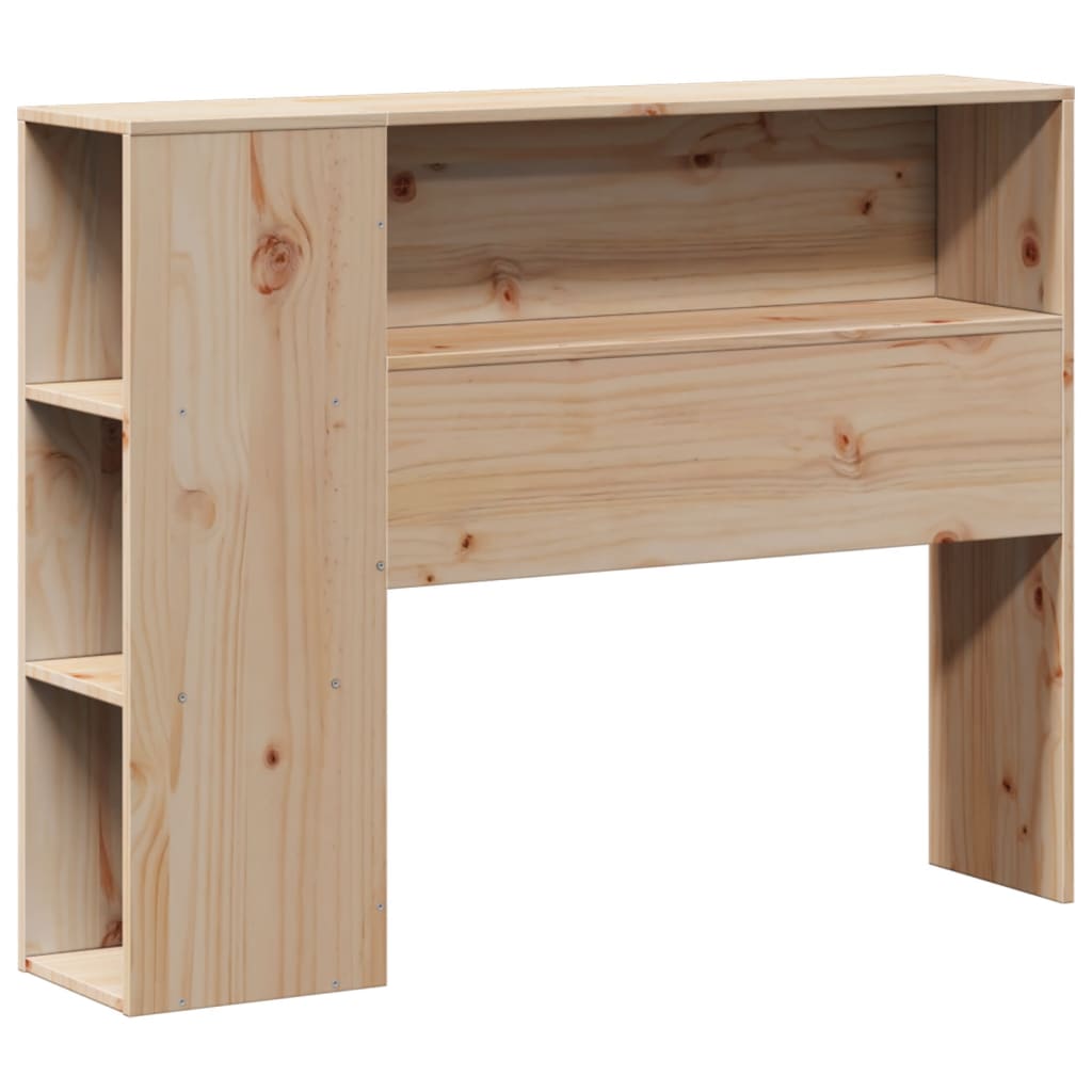 Krevet s regalom za knjige bez madraca 75x190 cm borovina
