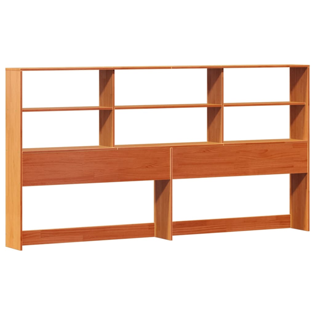 Krevet s regalom za knjige bez madraca 200x200 cm od borovine