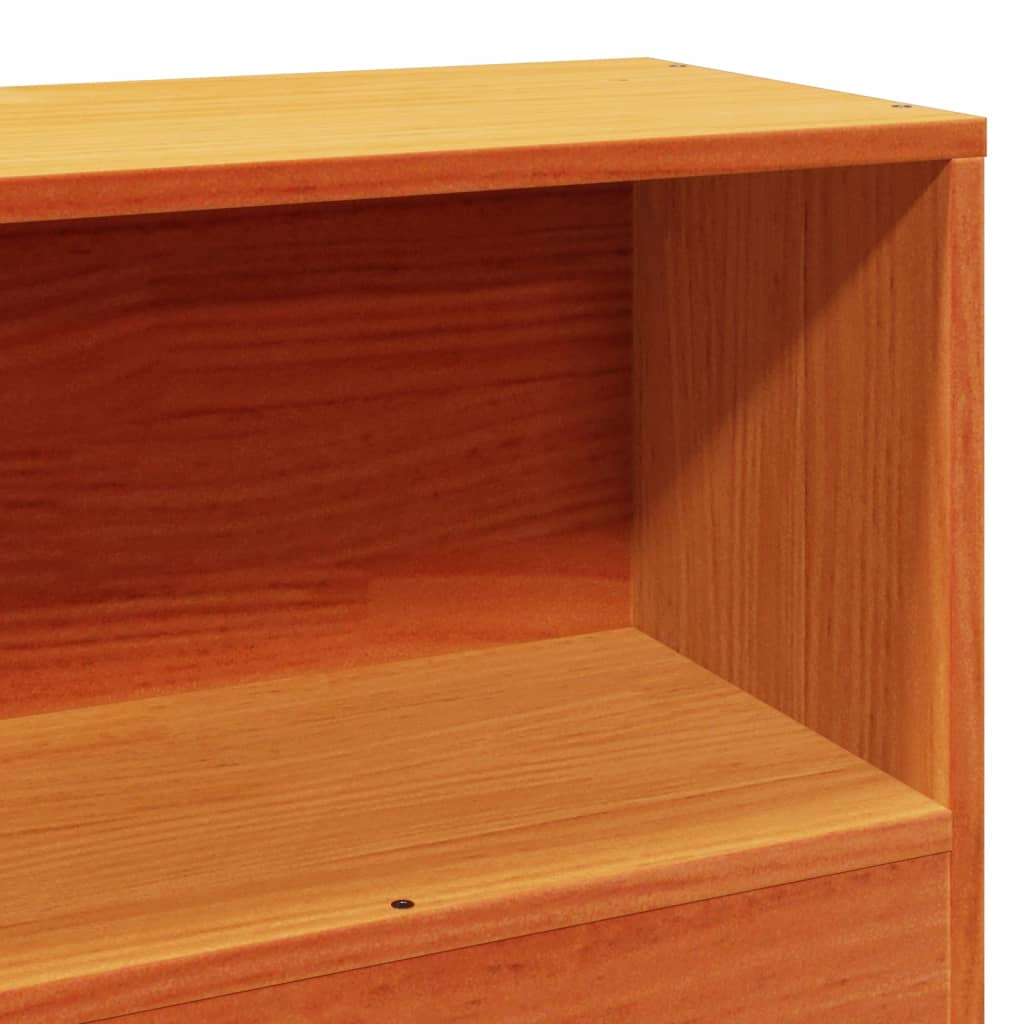 Krevet s regalom za knjige bez madraca 75 x 190 cm od borovine