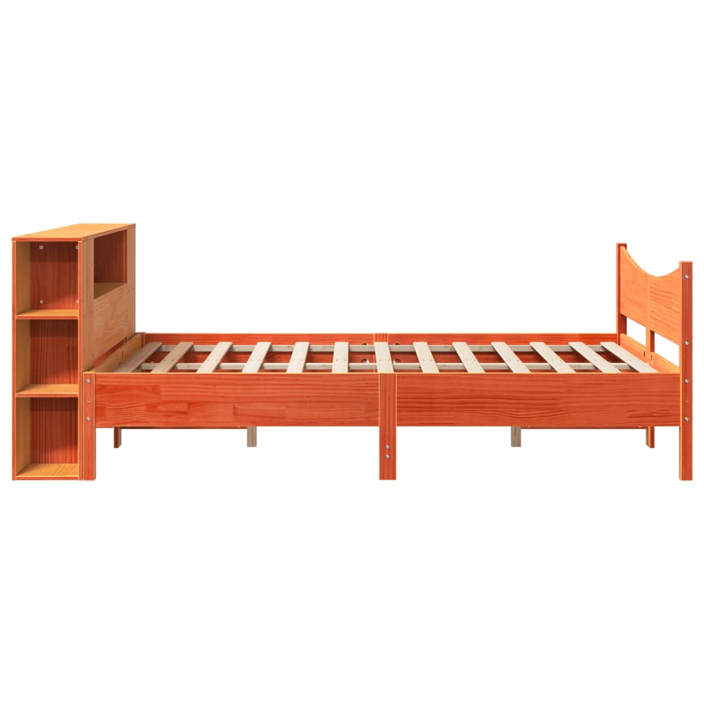 Okvir kreveta bez madraca voštano smeđi 140x200 cm od borovine