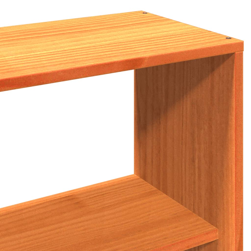 Krevet s regalom za knjige bez madraca 140x200 cm masivno drvo