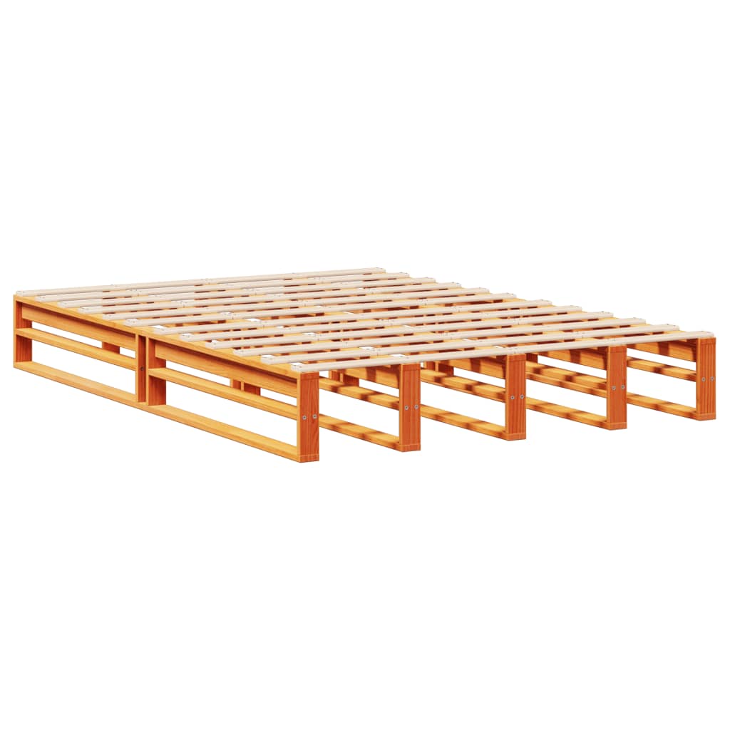 Krevet s regalom za knjige bez madraca 140x200 cm masivno drvo