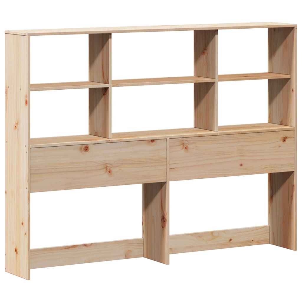 Krevet s regalom za knjige bez madraca 150x200 cm masivno drvo
