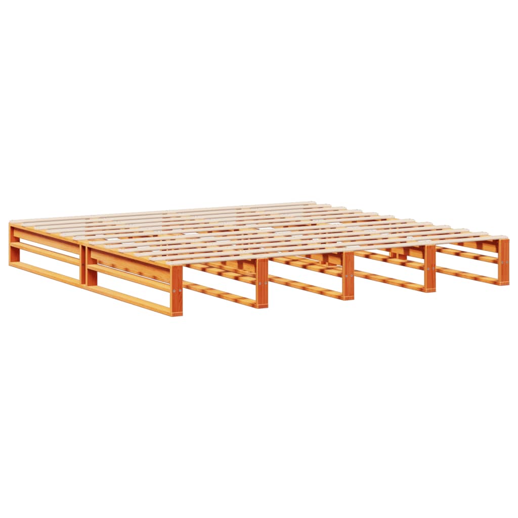 Krevet s regalom za knjige bez madraca 200x200 cm masivno drvo
