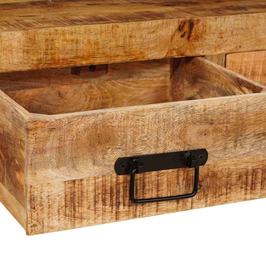 Konzolni stolovi 2 pcs Smeđa 161 x 33 x 75 cm Čvrsto drvo manga