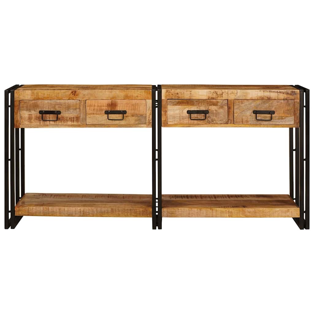 Konzolni stolovi 2 pcs Smeđa 161 x 33 x 75 cm Čvrsto drvo manga