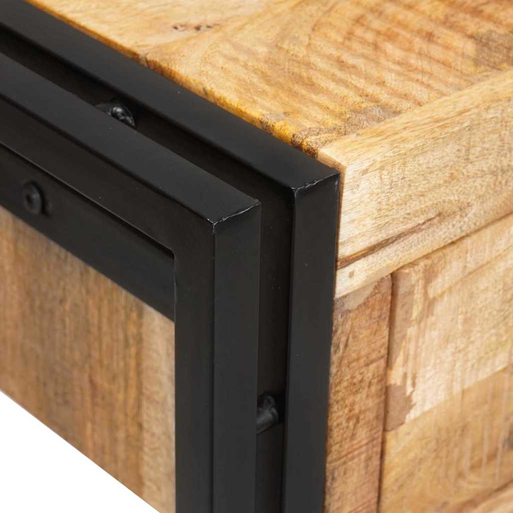 Konzolni stolovi 2 pcs Smeđa 200 x 33 x 75 cm Čvrsto drvo manga