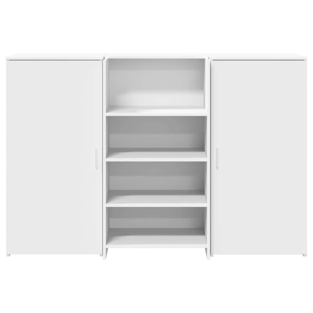 Recepcijski stol bijeli 155x50x103,5 cm od konstruiranog drva