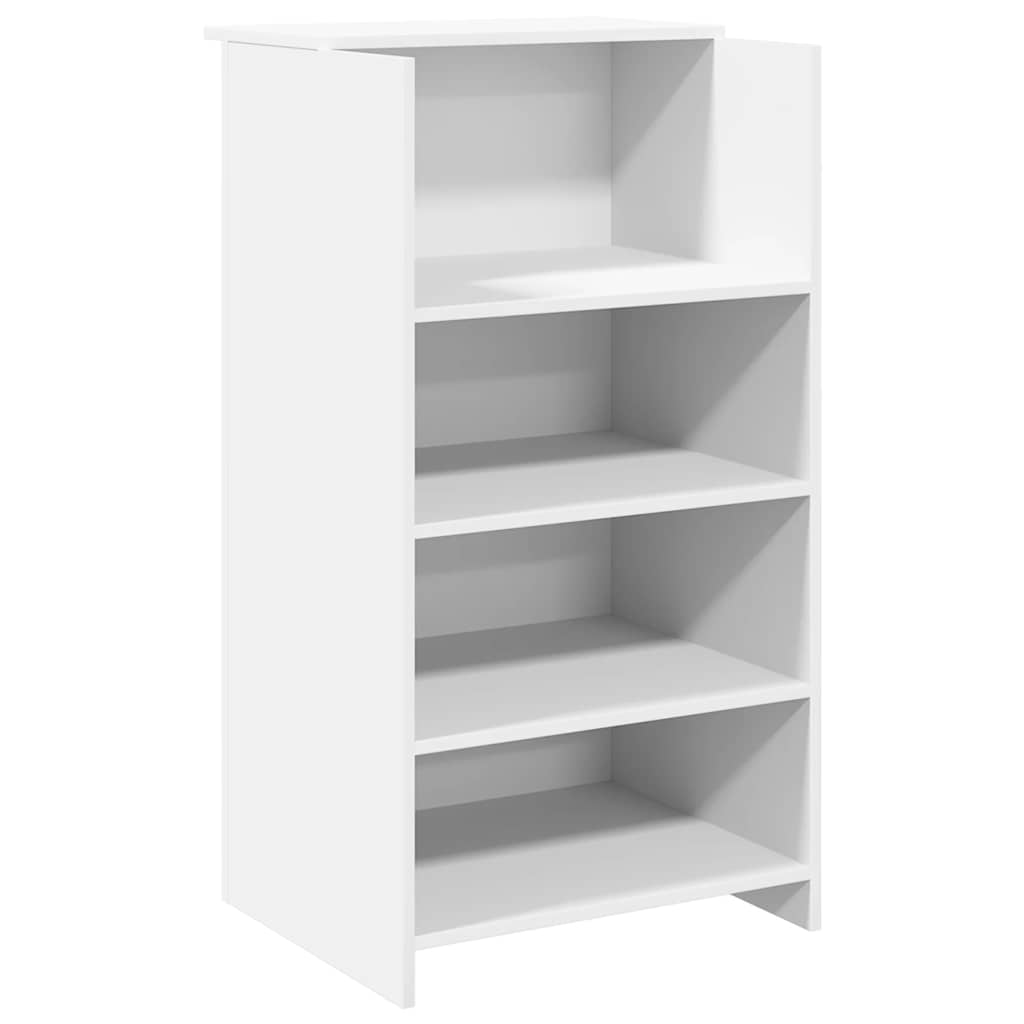 Recepcijski stol bijeli 155x50x103,5 cm od konstruiranog drva
