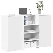 Recepcijski stol bijeli 155x50x103,5 cm od konstruiranog drva