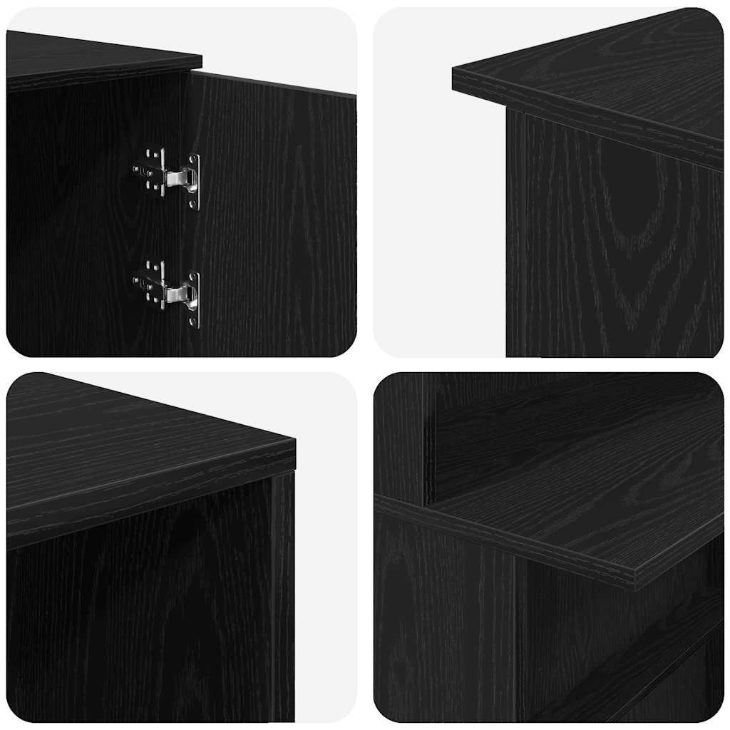 Recepcijski stol Crni hrast 180x50x103,5 cm Inženirsko drvo