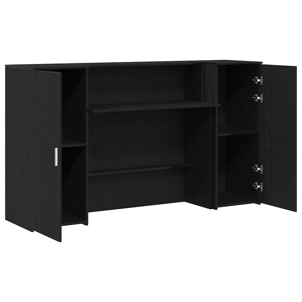 Recepcijski stol Crni hrast 180x50x103,5 cm Inženirsko drvo