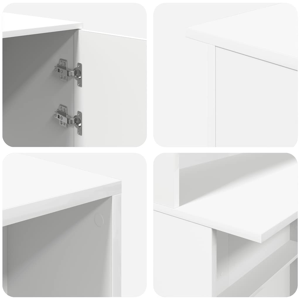Recepcijski stol bijeli 200x50x103,5 cm od konstruiranog drva