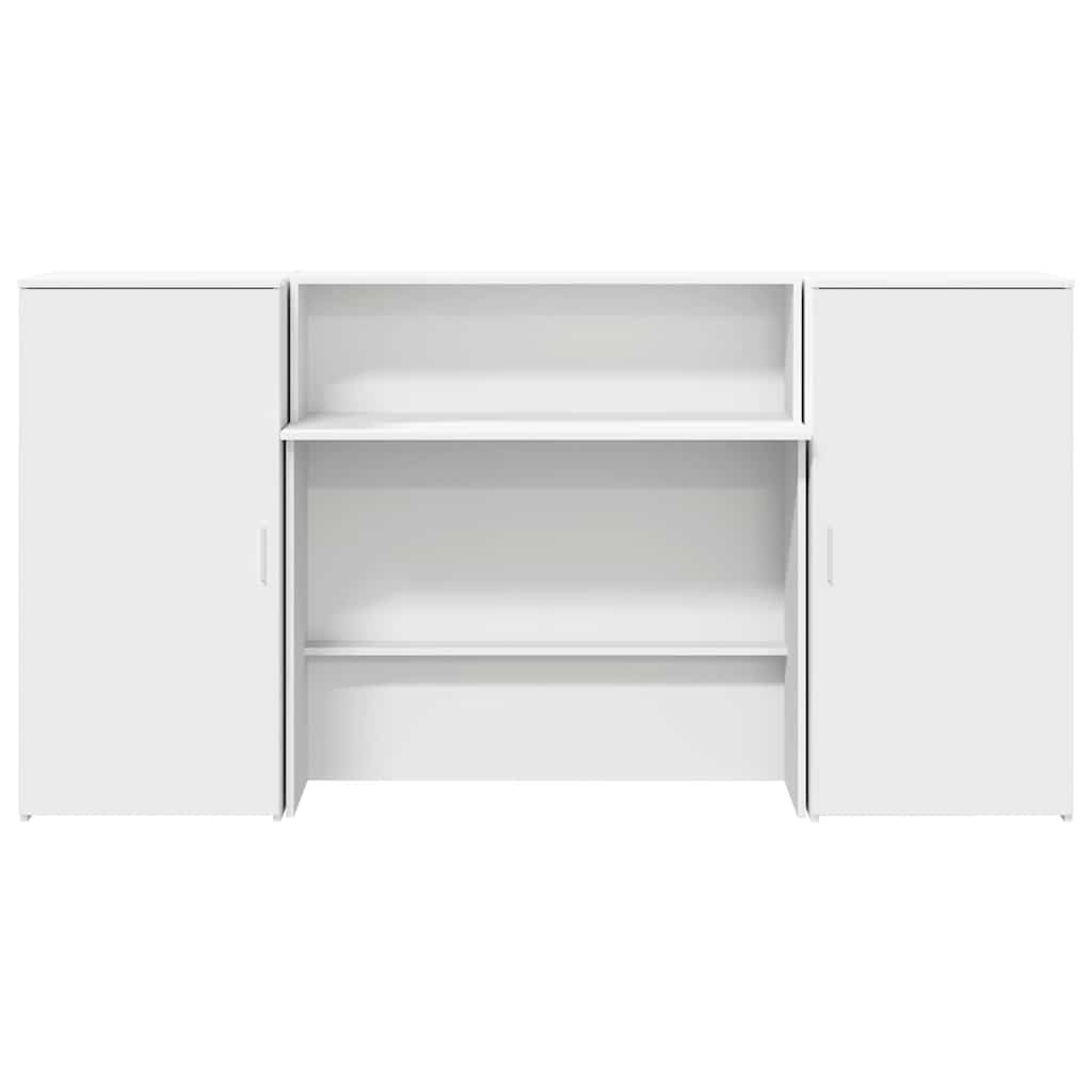 Recepcijski stol bijeli 200x50x103,5 cm od konstruiranog drva