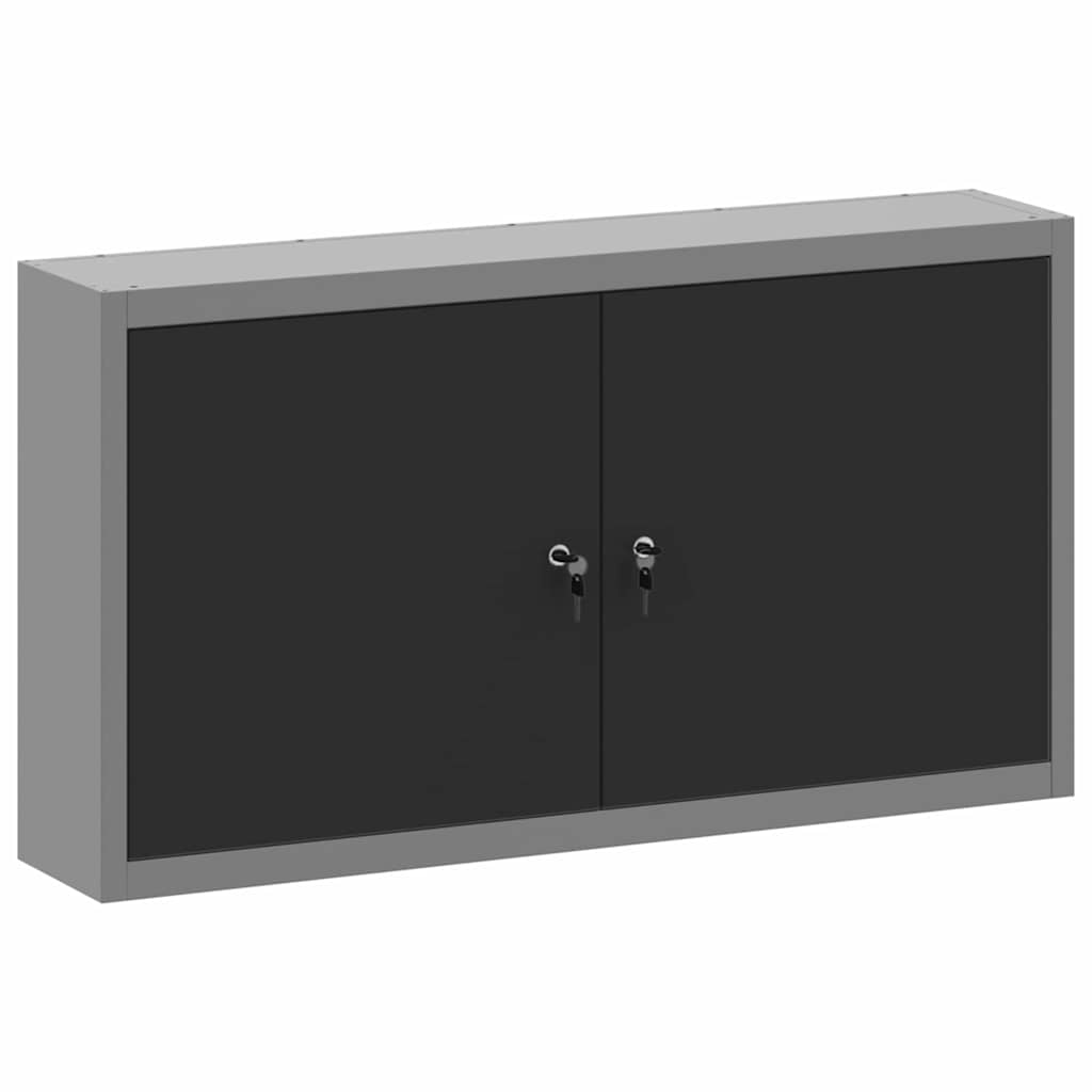 Ormar za alate s policom Crna i Siva 100 x 20 x 55 cm