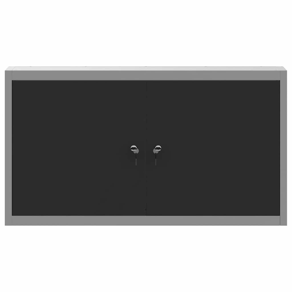 Ormar za alate s policom Crna i Siva 100 x 20 x 55 cm