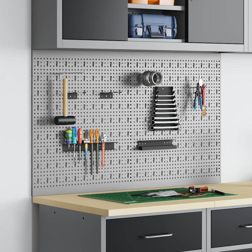 Panel za alate 2 pcs Siva 100 x 1 x 60 cm