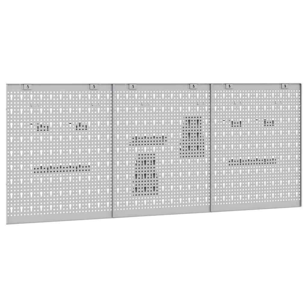Panel za alate 3 pcs Siva 150 x 1 x 60 cm