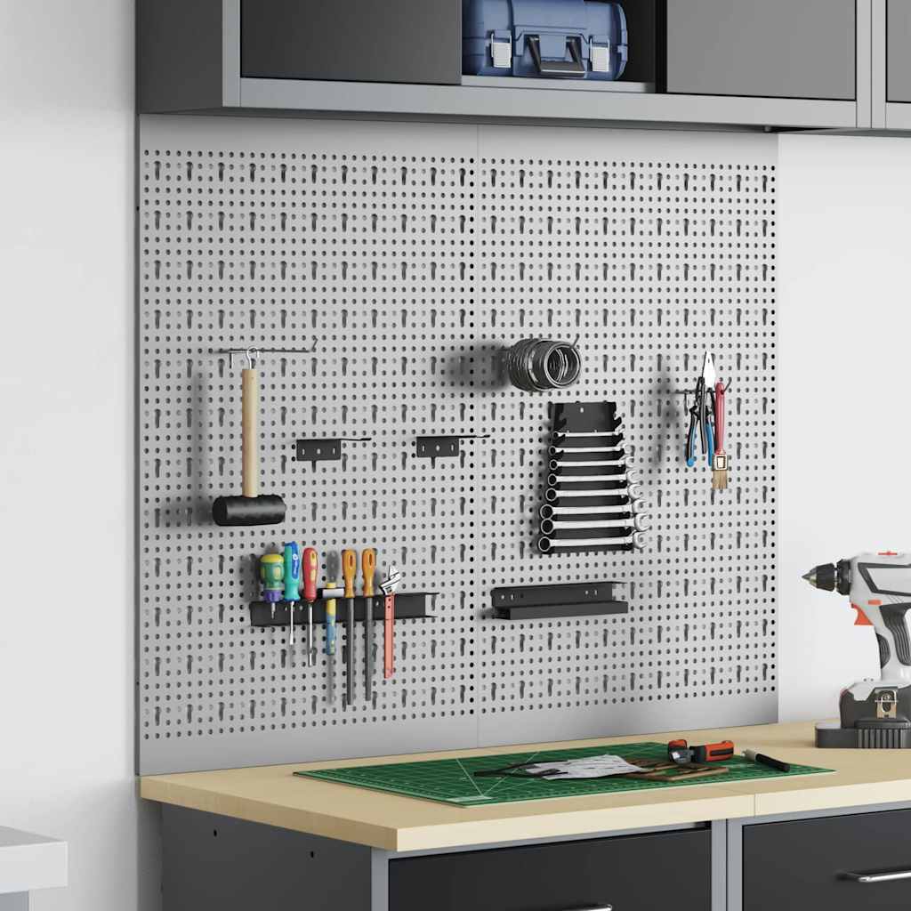 Panel za alate 2 pcs Siva 100 x 1 x 80 cm