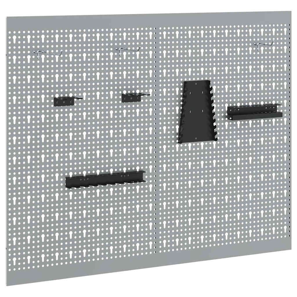 Panel za alate 2 pcs Siva 100 x 1 x 80 cm