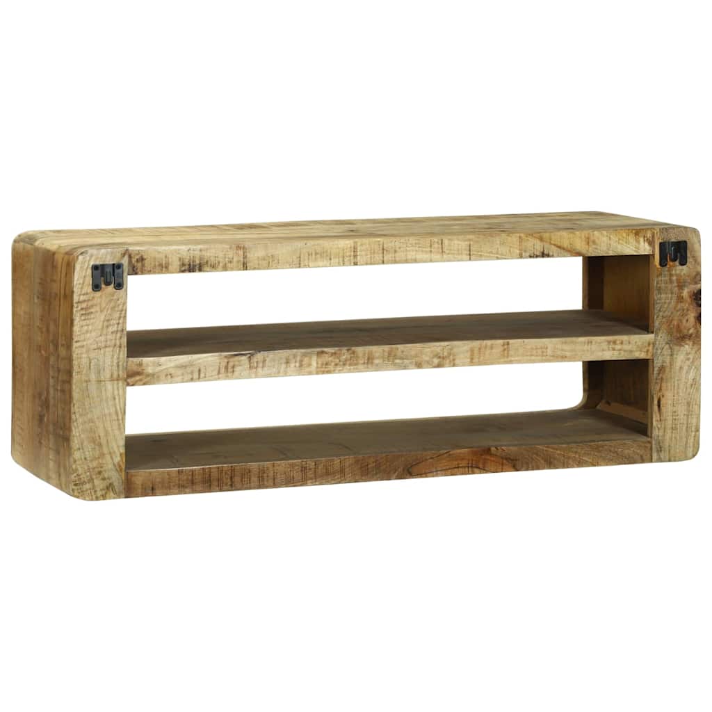 TV ormar s policom Smeđa 100 x 32 x 36 cm Čvrsto drvo manga