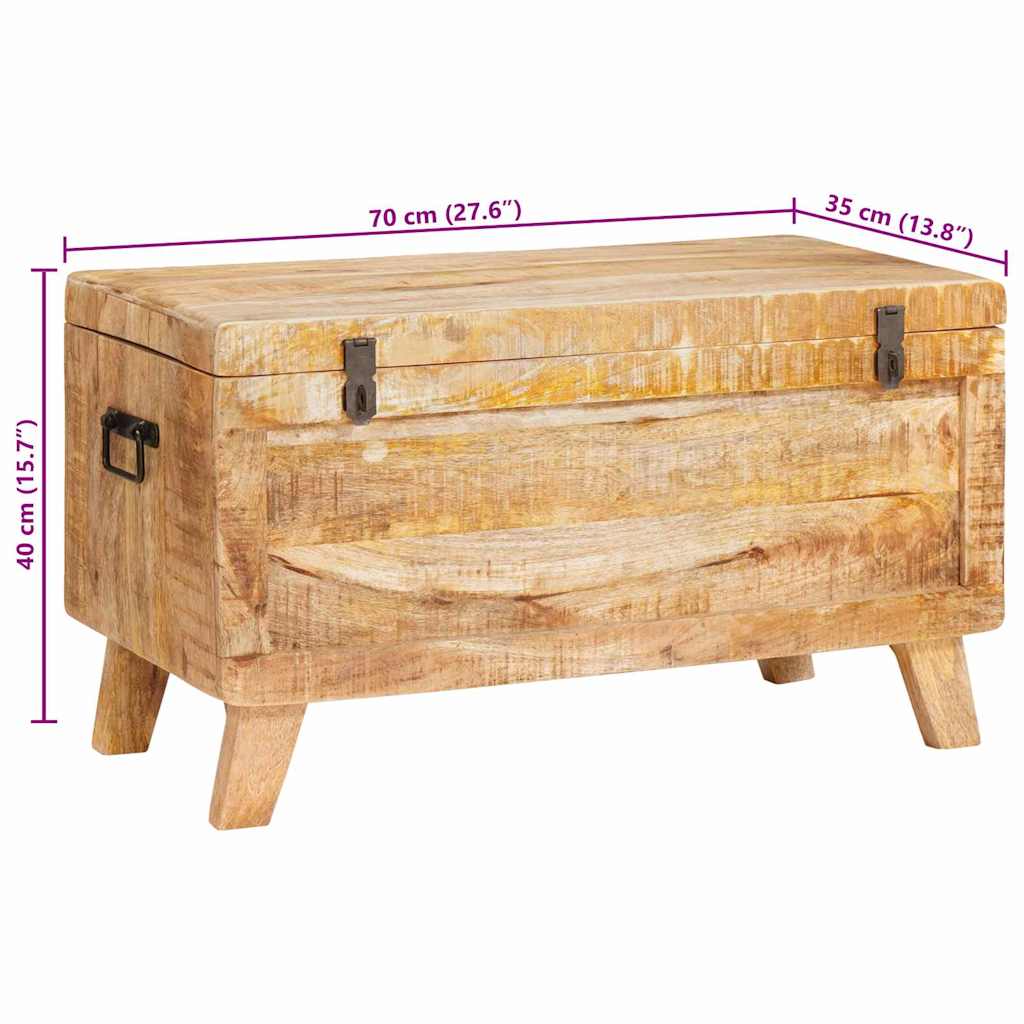 Kutija za spremanje 70 x 35 x 40 cm masivno drvo manga