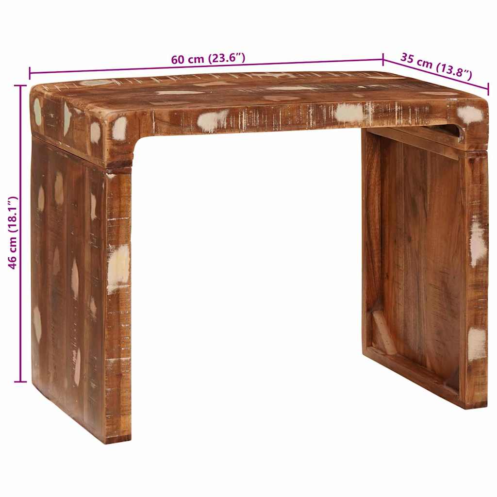 Konačna Stolić Smeđa 60 x 35 x 46 cm Čvrsto drvo iz reciklaže