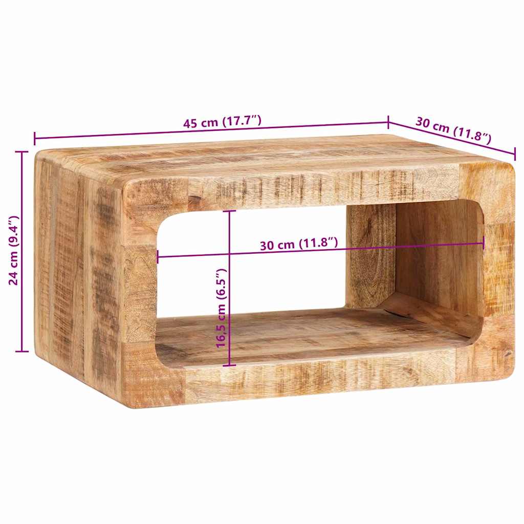 Noćni ormarić 2 pcs Smeđa 45 x 30 x 24 cm Čvrsto drvo manga