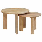 Stolovi za kavu na sklapanje 2 pcs Crna Čvrsto drvo manga