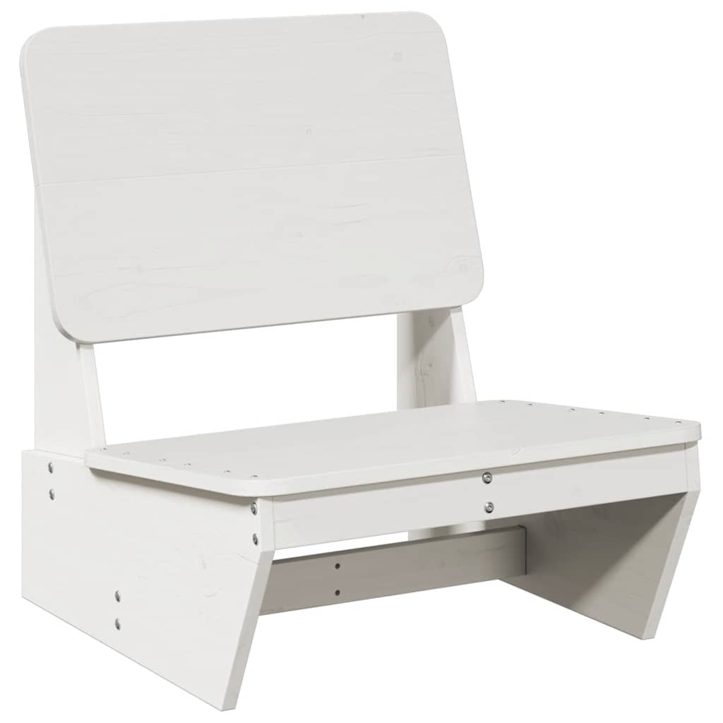 Vrtna stolica bijela 60x64x70,5 cm od masivne borovine