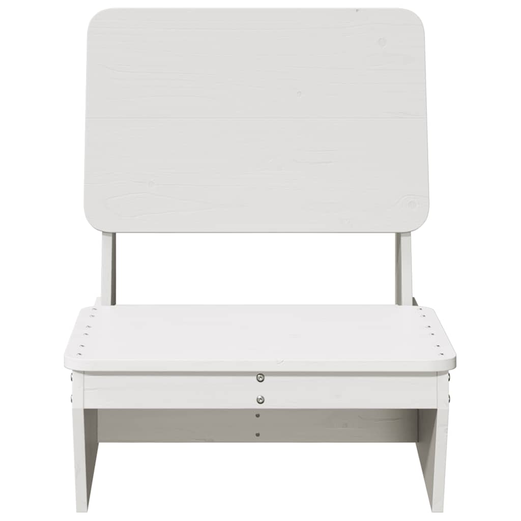 Vrtna stolica bijela 60x64x70,5 cm od masivne borovine