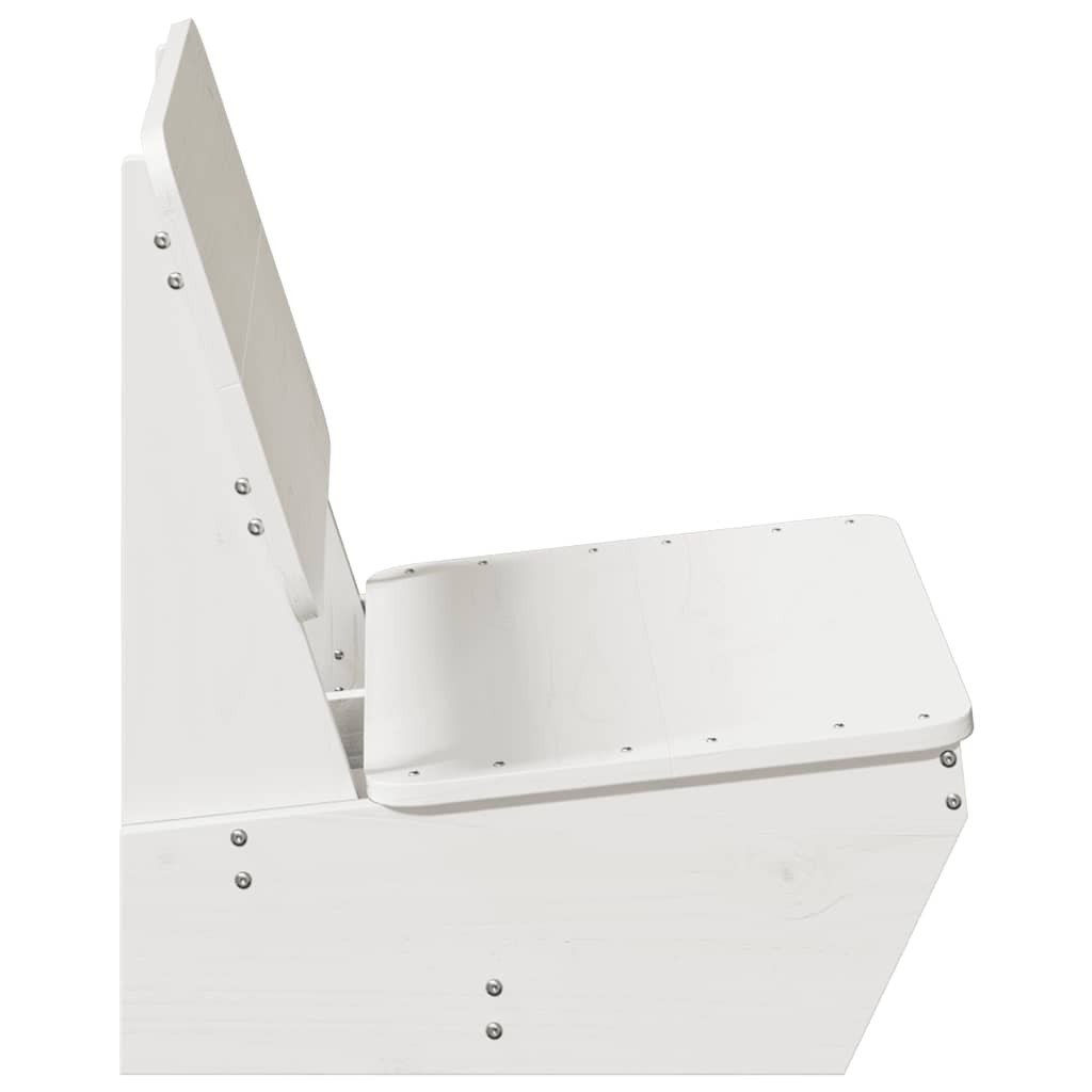 Vrtna stolica bijela 60x64x70,5 cm od masivne borovine