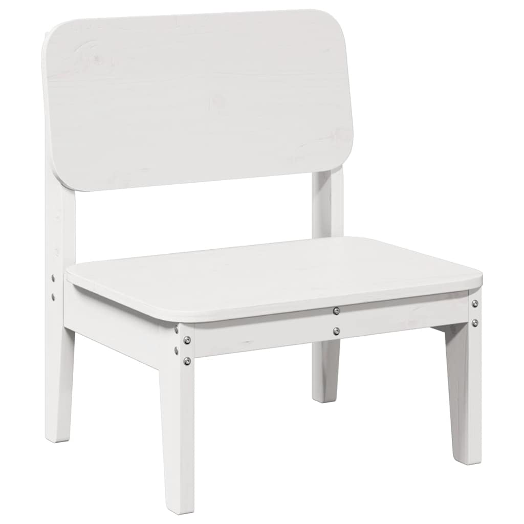 Vrtne stolice 2 kom bijele 60x52,5x72 cm od masivne borovine