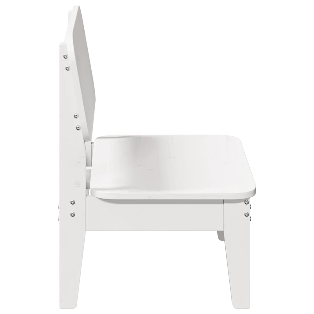 Vrtne stolice 2 kom bijele 60x52,5x72 cm od masivne borovine