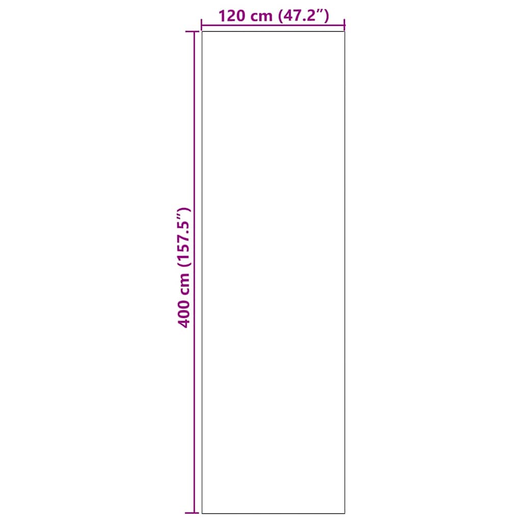 Otirač Antracit i crna 120 x 400 cm 100% poliamid
