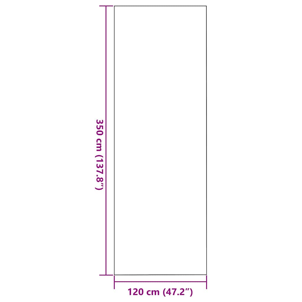 Otirač Antracit i crna 120 x 350 cm 100% poliamid