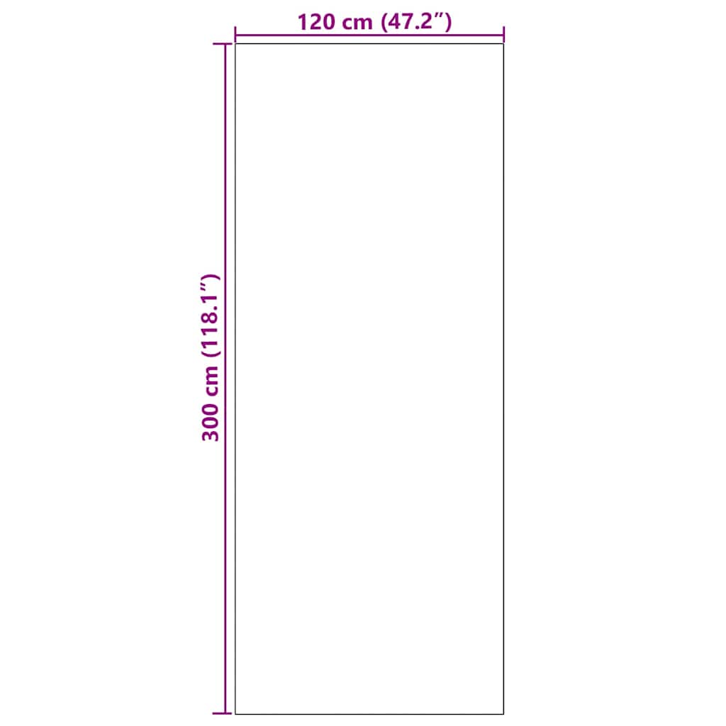 Otirač Siva i crna 120 x 300 cm 100% poliamid