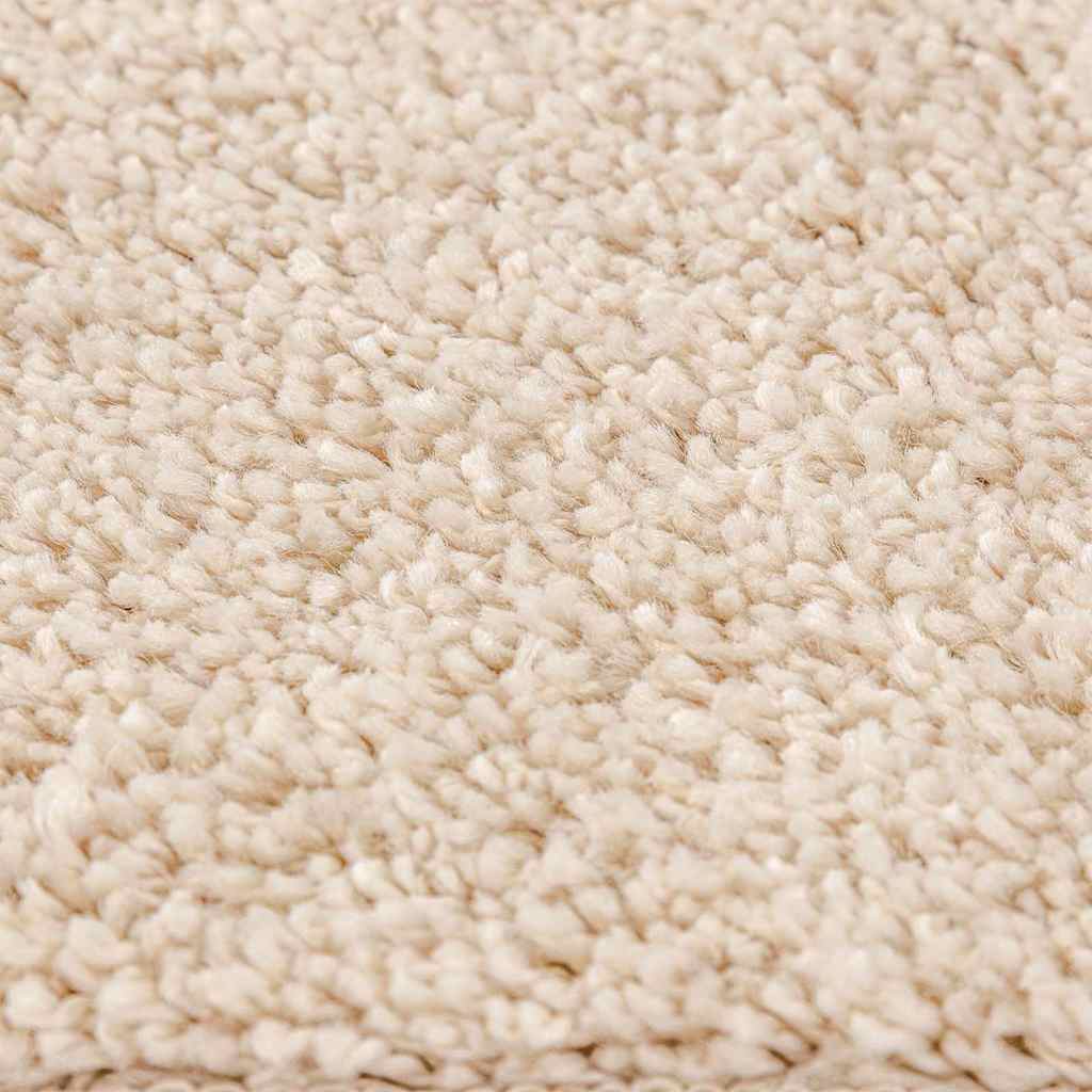 Protuklizni Shaggy Tepih Krema 120 x 120 cm PP