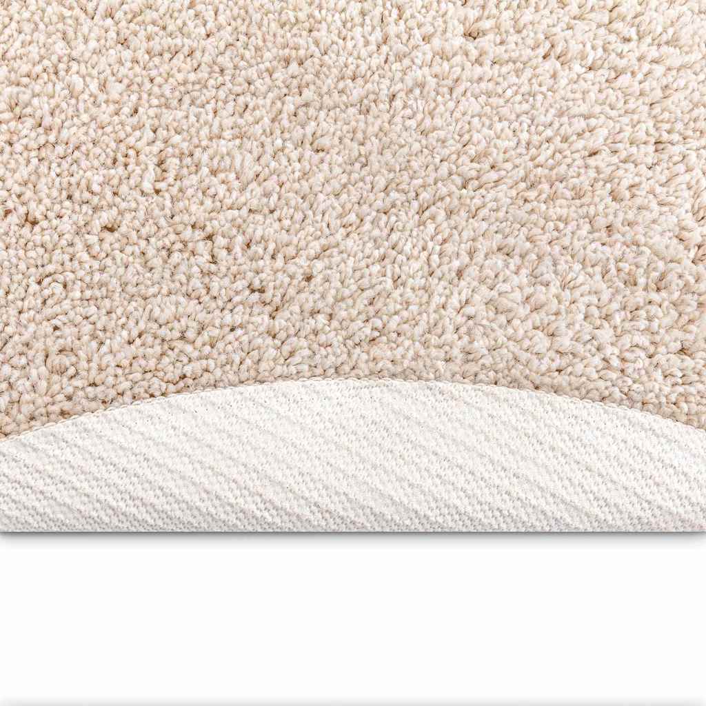 Protuklizni Shaggy Tepih Krema 120 x 120 cm PP