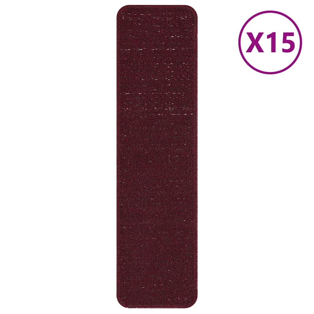 Podloge protiv klizanja za stepenice 15 pcs Bordo 75 x 20 cm PP