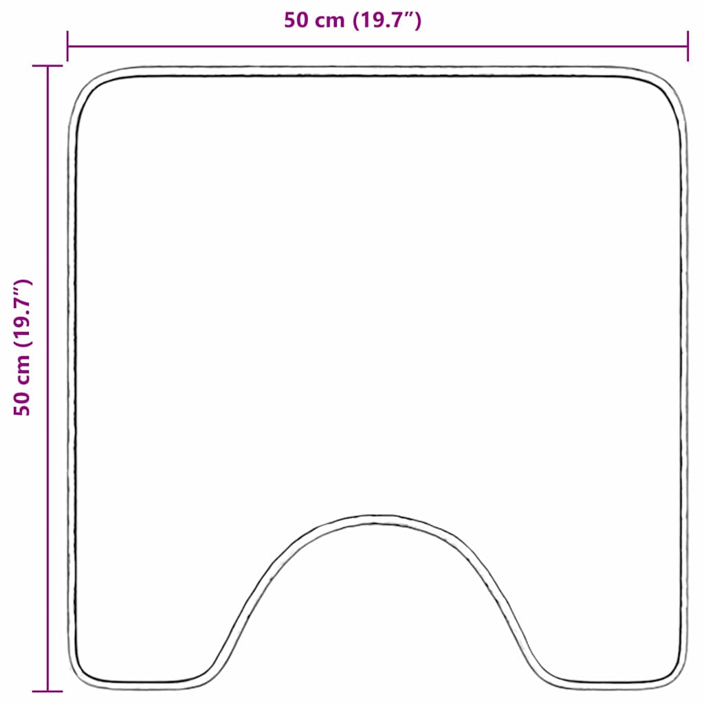 Prostirka protiv klizanja s izrezom za WC Zelena 50 x 50 cm PP
