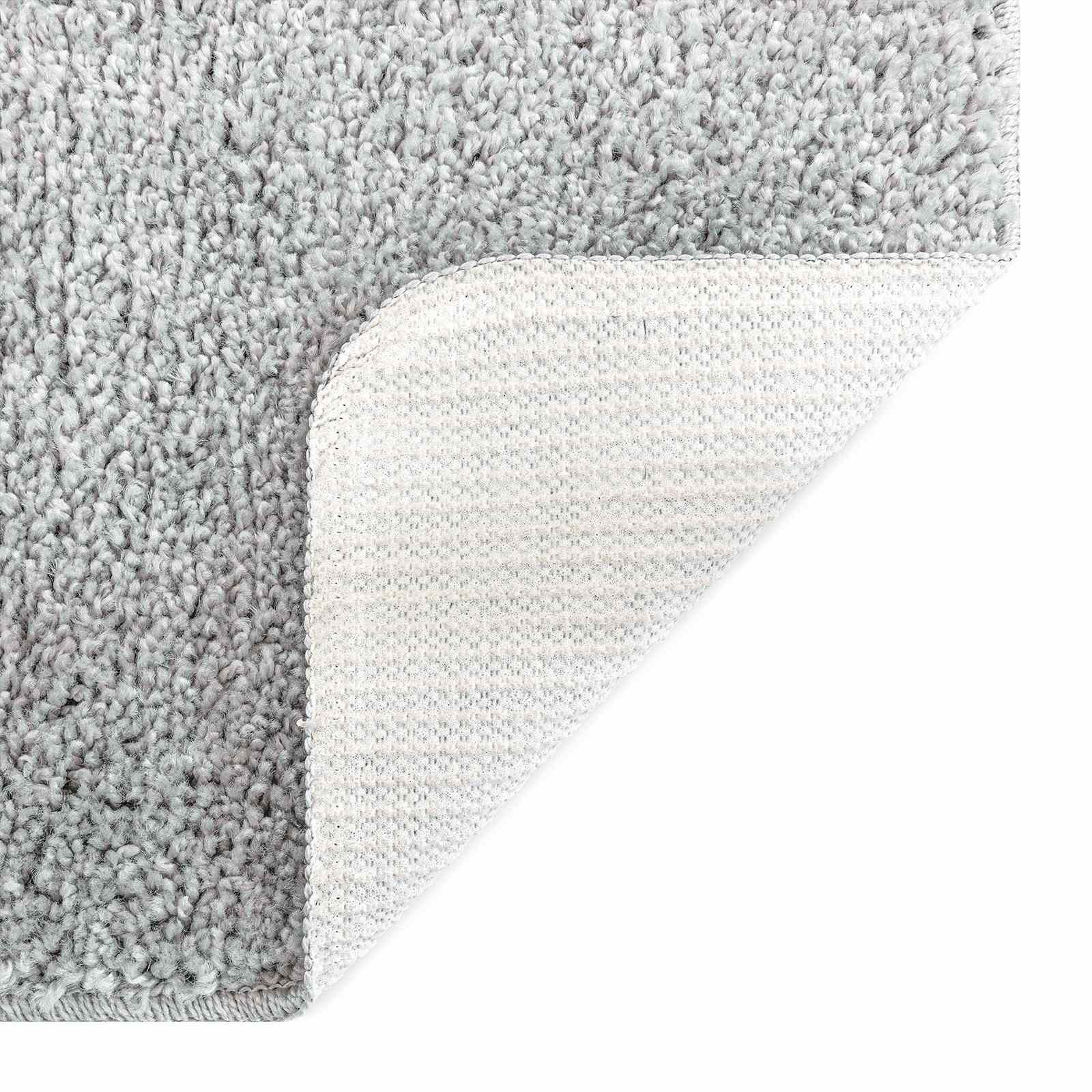 Set prostirki za kupatilo s protukliznom podlogom 3 pcs Siva PP