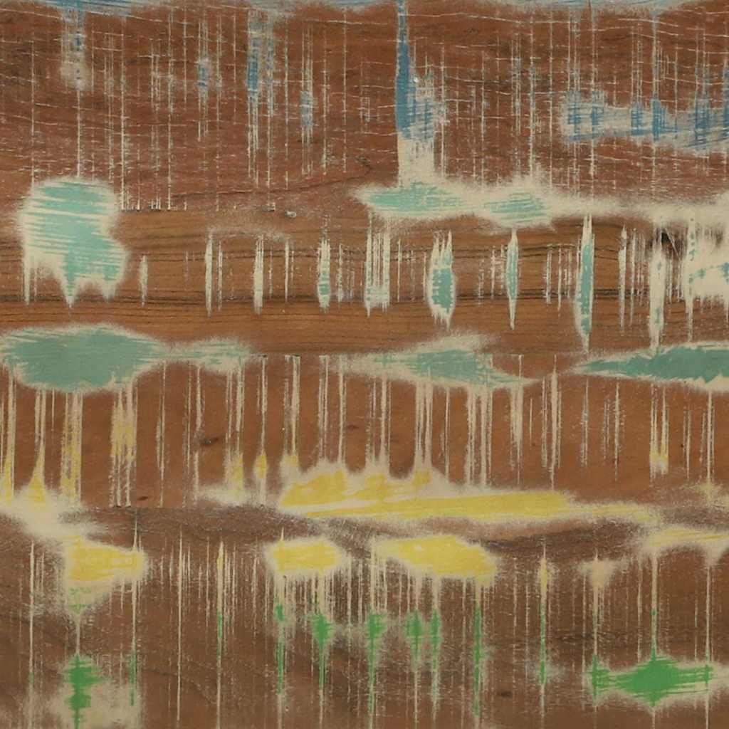Kava Stol Šareni 90 x 50 x 38 cm Čvrsto drvo iz reciklaže