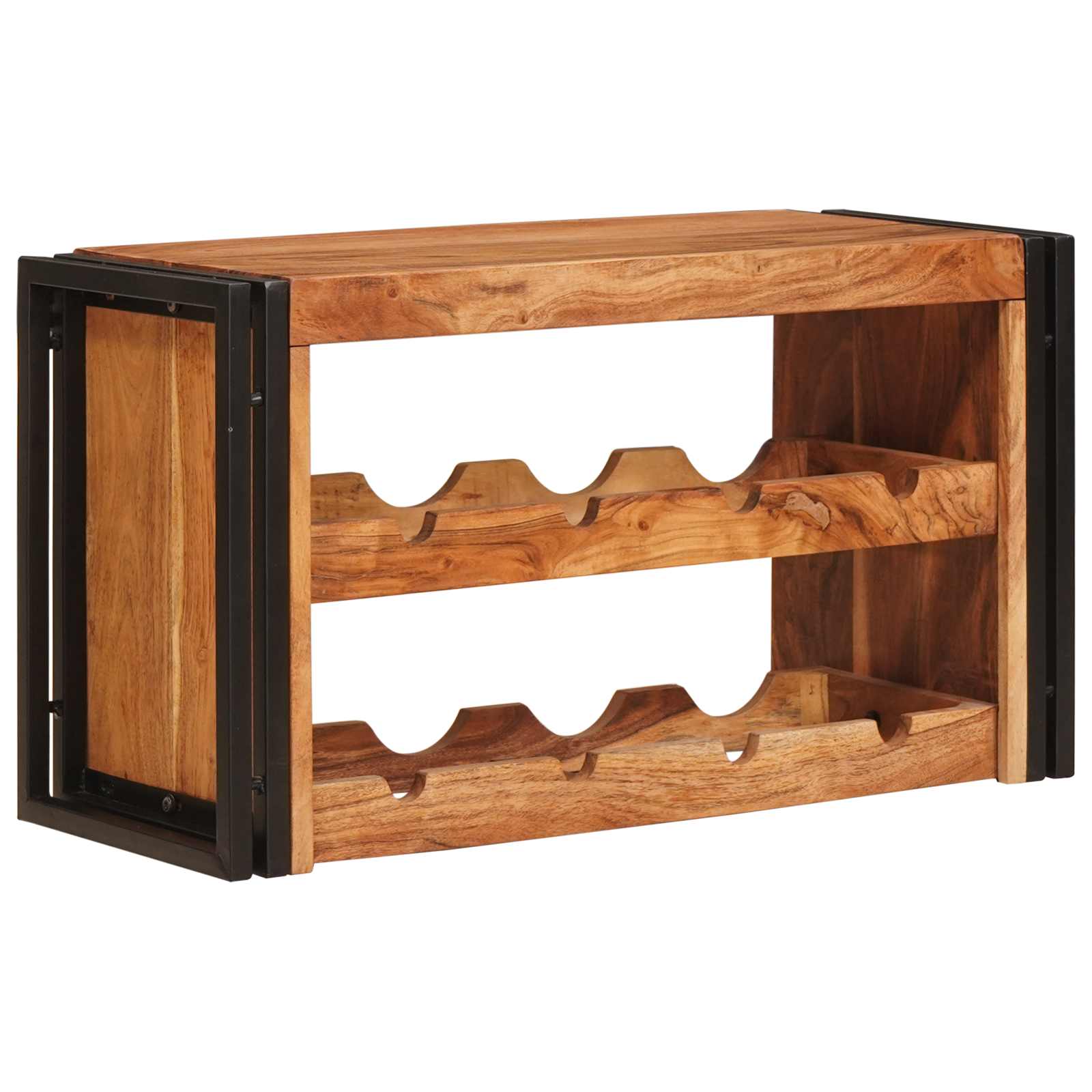 Stalak za vino Smeđa 80 x 45 x 33 cm Čvrsto drvo akacije