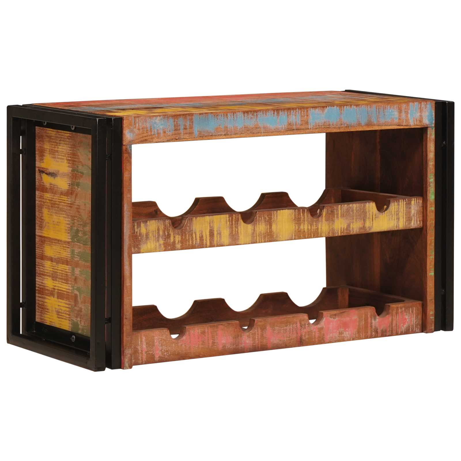 Stalak za vino Smeđa 80 x 45 x 33 cm Čvrsto reciklirano drvo