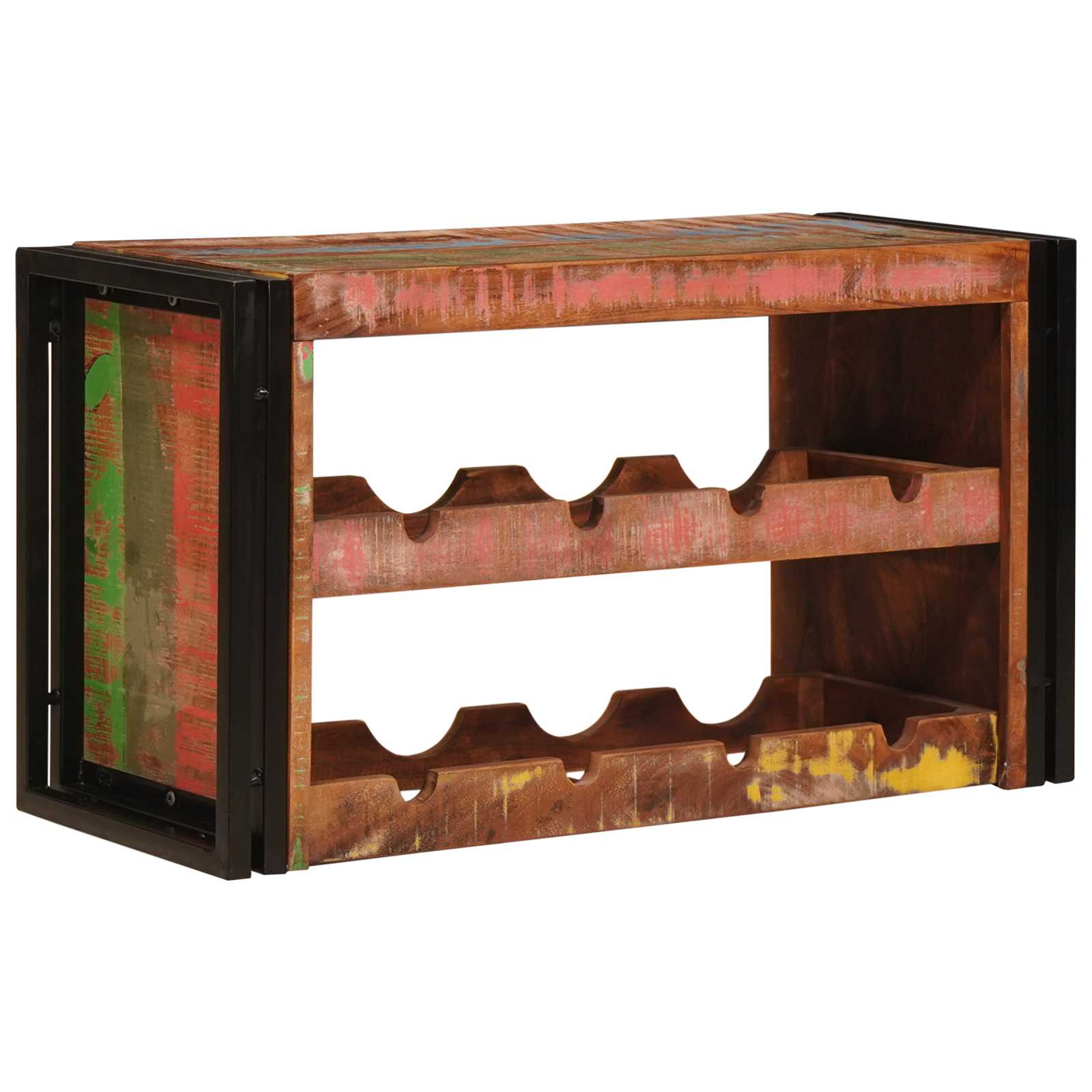 Stalak za vino Smeđa 80 x 45 x 33 cm Čvrsto reciklirano drvo