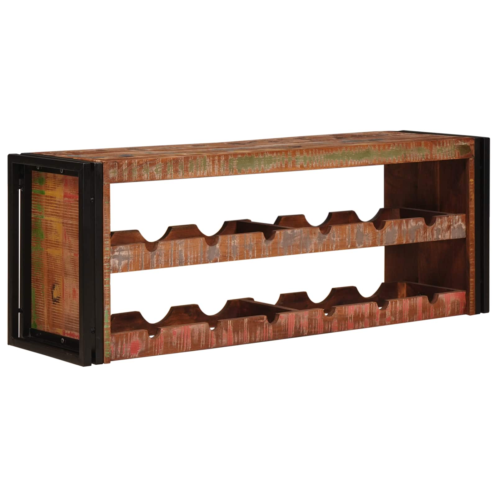 Stalak za vino Smeđa 120 x 45 x 33 cm Čvrsto reciklirano drvo