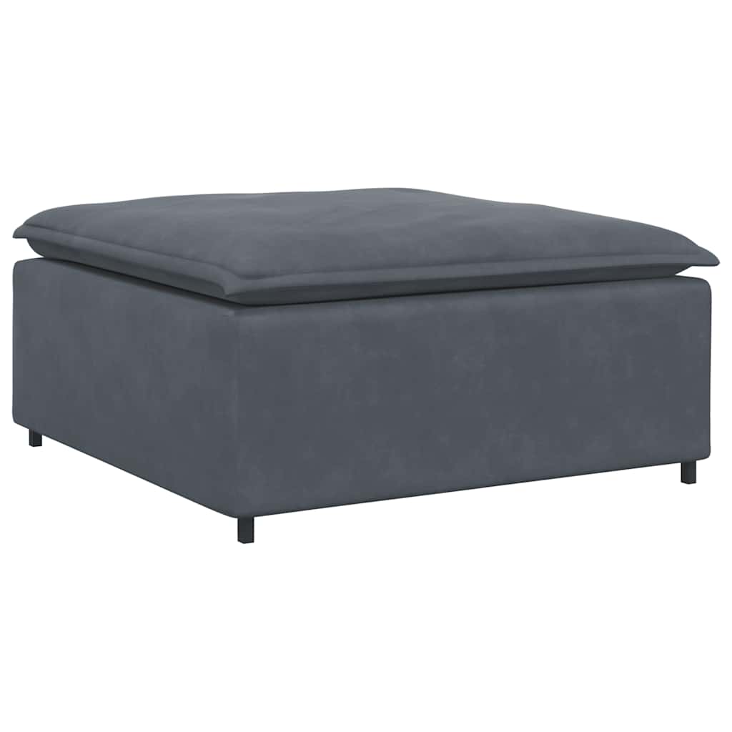 Modularna sofa s podnožjem i jastucima tamno siva