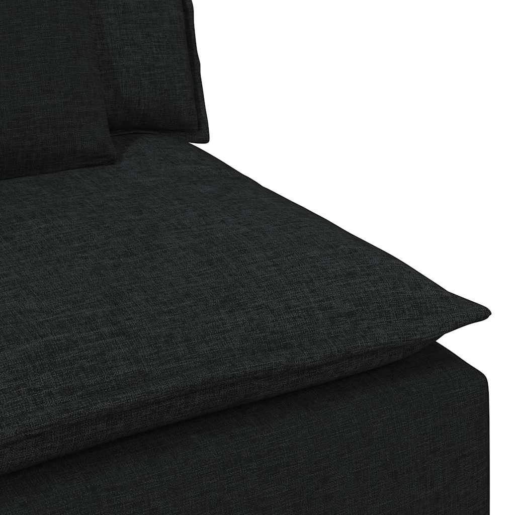 Modularna sofa s jastucima crna